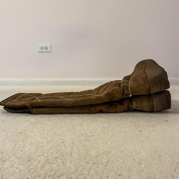 Michael Kors Brown Suede Shearling Tall Boots - Picture 6 of 12